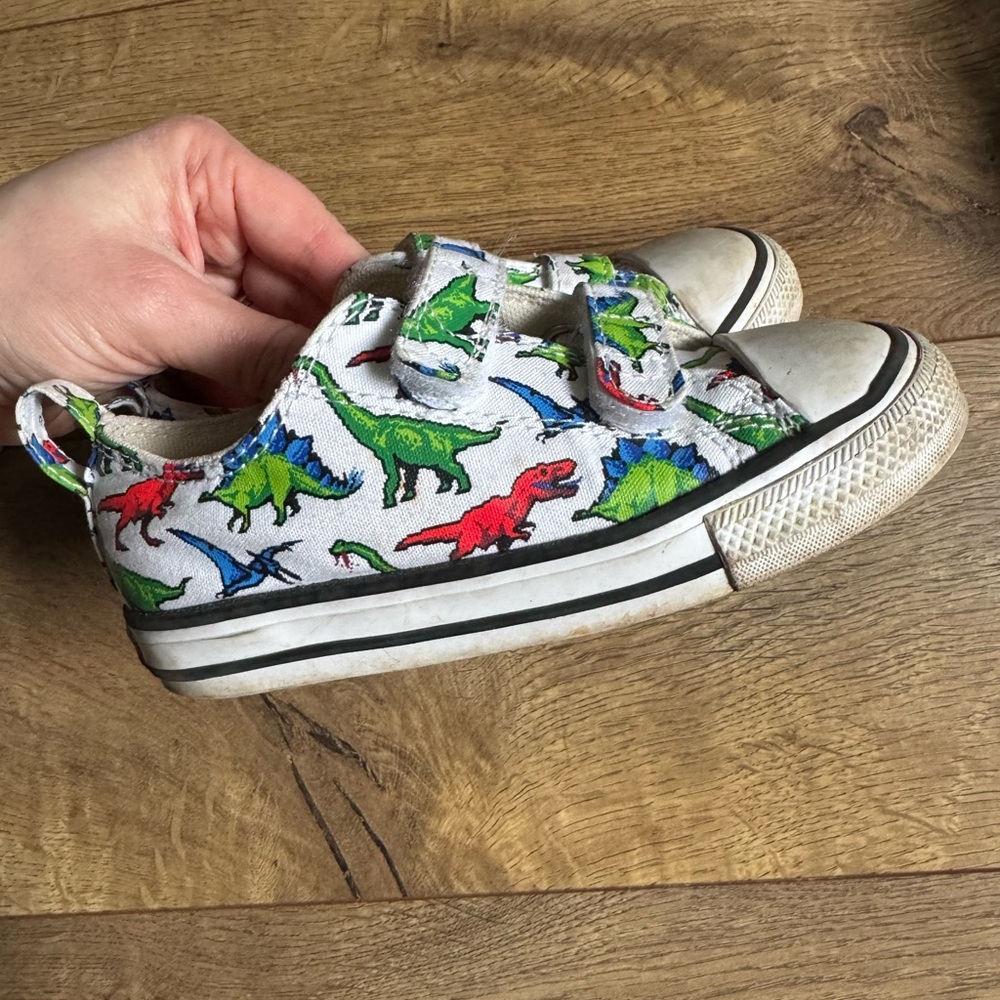 Converse Kids Dinosaur Print Velcro Sneakers